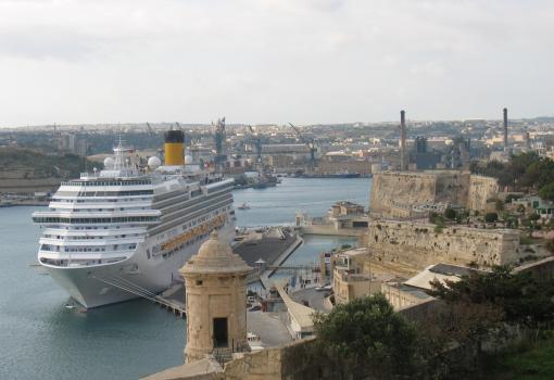 En el puerto de La Valetta (Malta)